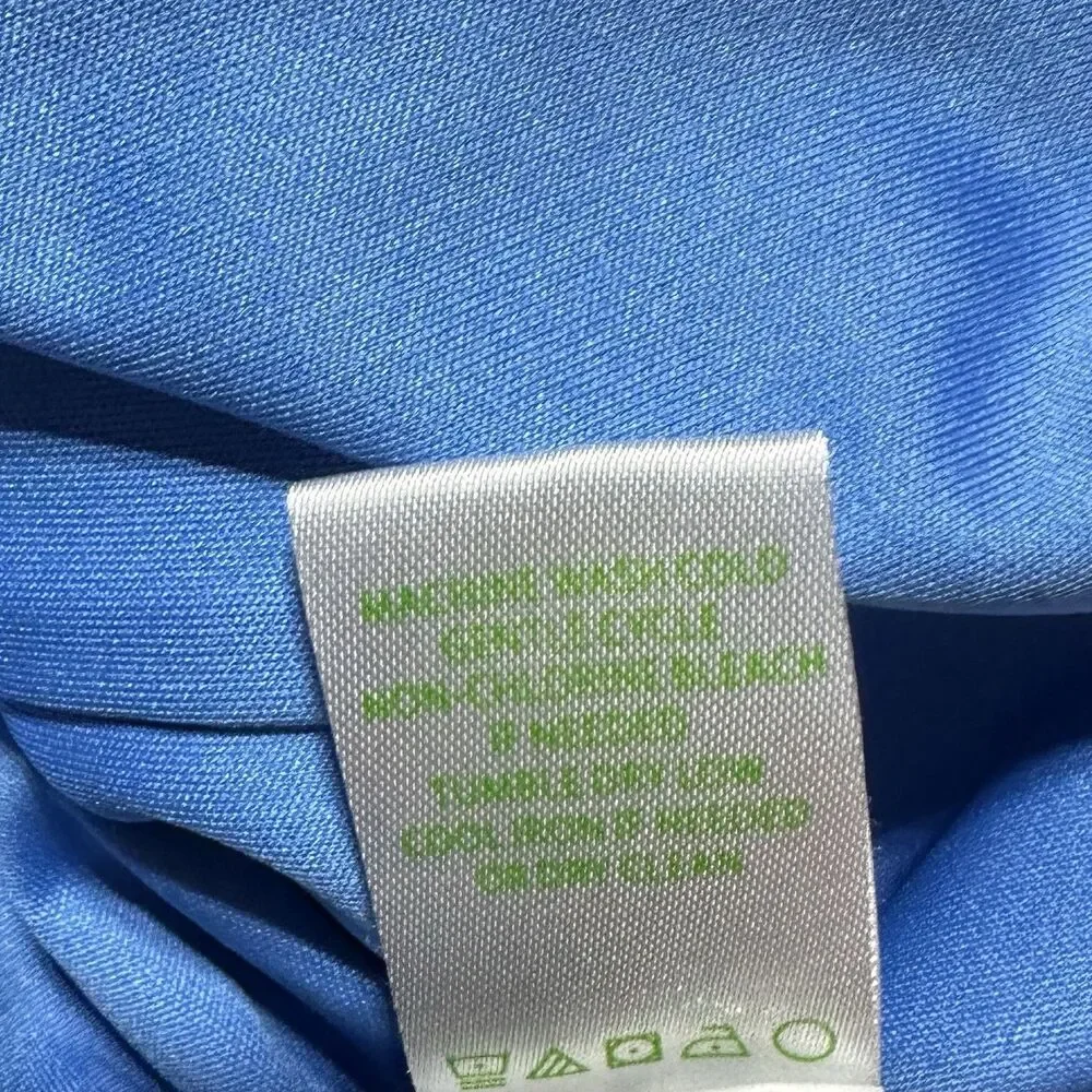 Lilly Pulitzer Size M ALEXA Blue Crochet Lace Dress Sleeveless Zip Charm Shift - Picture 8 of 12